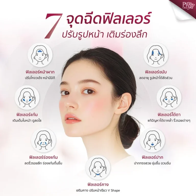 piraya clinic, ภิรญา คลินิก, คลิกนิกความงาม, คลินิก, ทำหน้า, หัตถการ, เมืองทอง, Filler, ฟิลเลอร์, จุดฉีดฟิลเลอร์