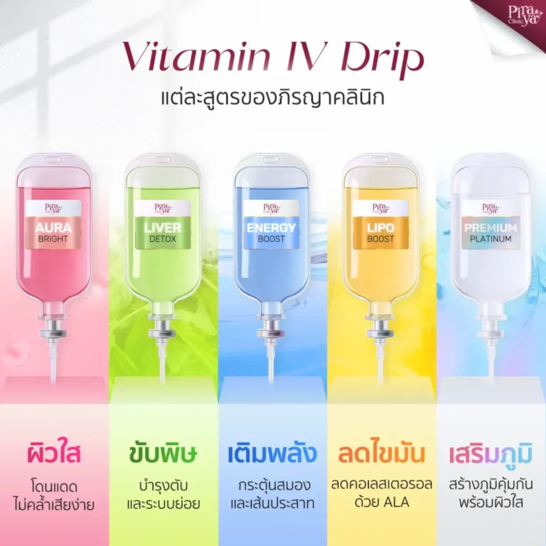piraya clinic, ภิรญา คลินิก, คลิกนิกความงาม, คลินิก, ทำหน้า, หัตถการ, เมืองทอง, IV Drip